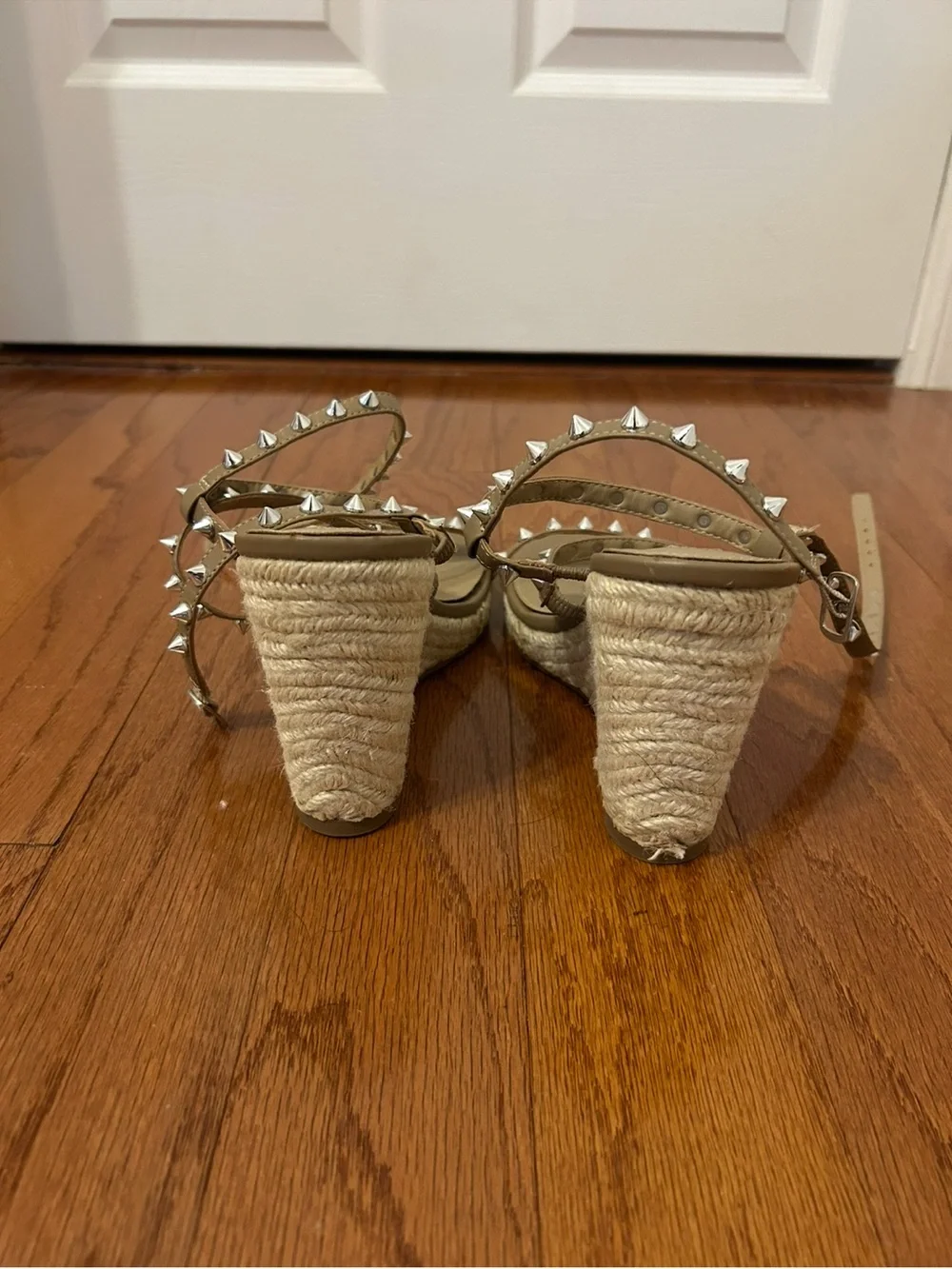 Steve Madden Tan Studded Espadrille Wedge Sandals